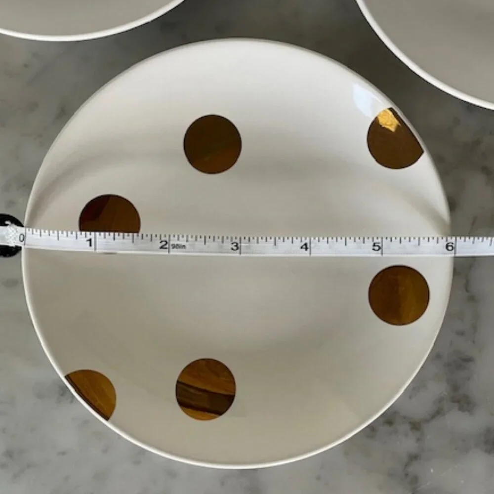 KATE SPADE Lenox All in Good Taste Deco Dot Gold Salad Plate 6